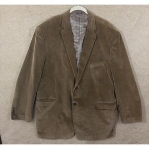 Saddlebred Corduroy Blazer Sport Coat Mens 54L (56" Chest) Brown Lined Classic